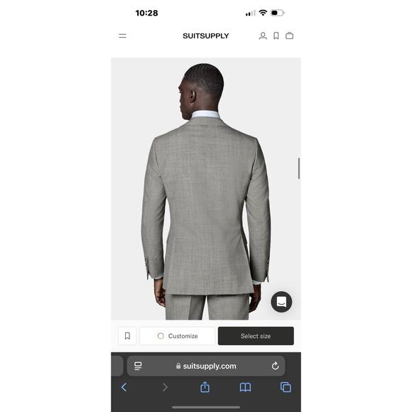 Suit Supply Lazio Suit Size 38 US Grey Perennial Tailored Fit Wool NWT $673 - Picture 3 of 16